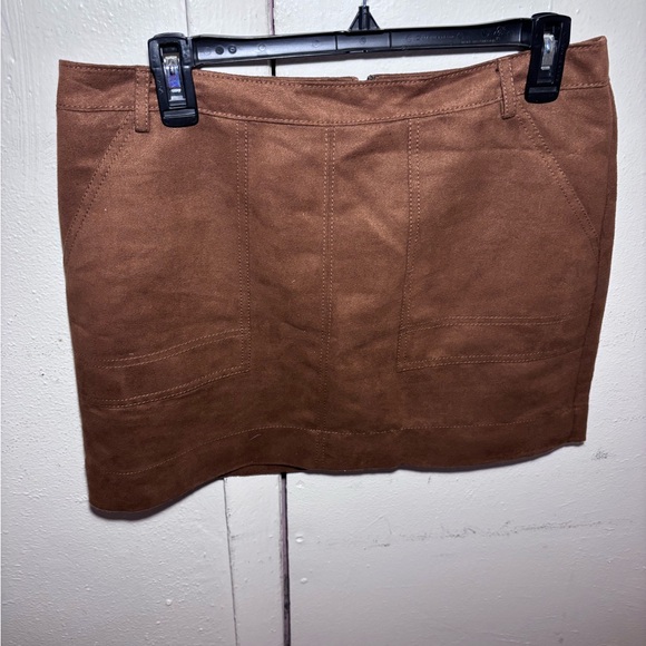 Hinge by Nordstrom Faux Suede Mini Skirt - Picture 10 of 12